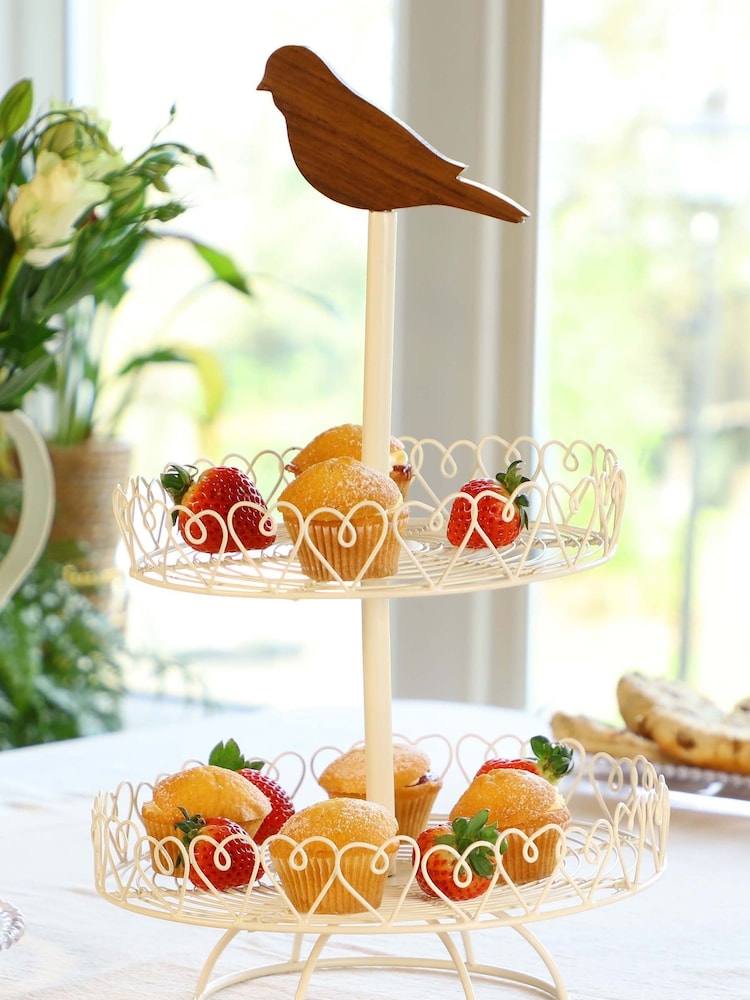Garden Two Tier Bird Cake Stand by Dibor - Image 5 of 5