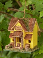 Bright Yellow Garden Wooden Bird House by Dibor - Image 1 of 5
