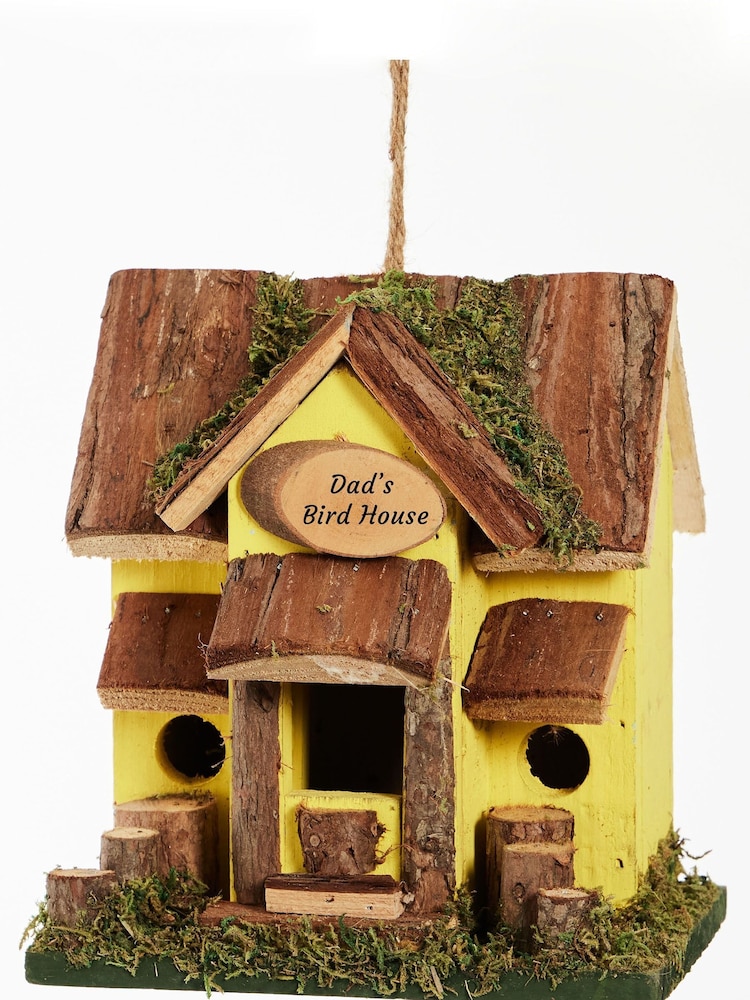 Bright Yellow Garden Wooden Bird House by Dibor - Image 2 of 5