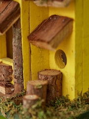 Bright Yellow Garden Wooden Bird House by Dibor - Image 3 of 5