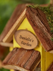 Bright Yellow Garden Wooden Bird House by Dibor - Image 4 of 5