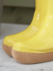 Small Yellow Welly Boots Garden Planter with Marker by Dibor - Image 3 of 5