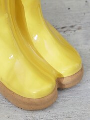 Little And Large Yellow Welly Garden Planters Set with Markers by Dibor - Image 3 of 5