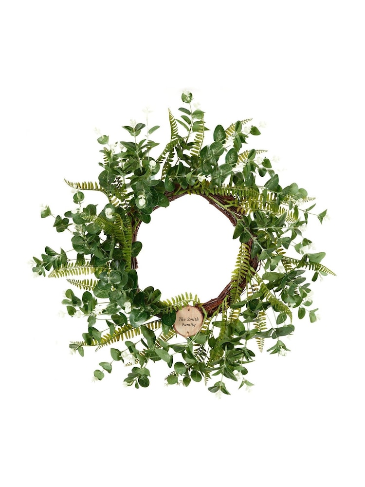 Botanical Bounty Evergreen Garden Wreath by Dibor - Image 2 of 5