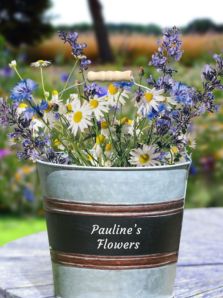 Rustic Metal Garden Tool Bucket by Dibor - Image 1 of 5