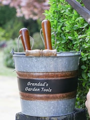 Rustic Metal Garden Tool Bucket by Dibor - Image 3 of 5