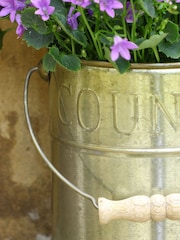 Vintage Metal Country Garden Planter by Dibor - Image 4 of 5