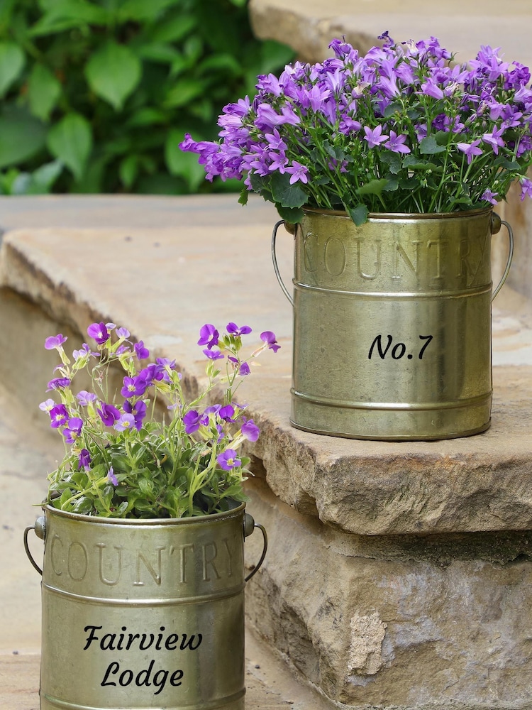 Vintage Metal Country Garden Planter by Dibor - Image 5 of 5