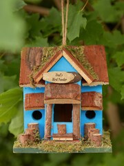 Blue Wooden Garden Bird House by Dibor - Image 3 of 4