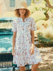 Joules Ariella Provence Floral Cotton Tiered Dress - Image 1 of 10