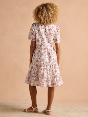 Joules Ariella Provence Floral Cotton Tiered Dress - Image 4 of 10