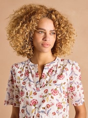 Joules Ariella Provence Floral Cotton Tiered Dress - Image 5 of 10