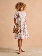 Joules Ariella Provence Floral Cotton Tiered Dress - Image 6 of 10