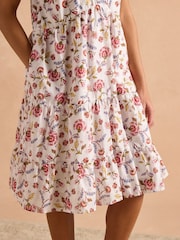Joules Ariella Provence Floral Cotton Tiered Dress - Image 7 of 10