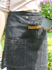 Head Gardener Black Canvas Half Apron by Dibor - Image 1 of 4