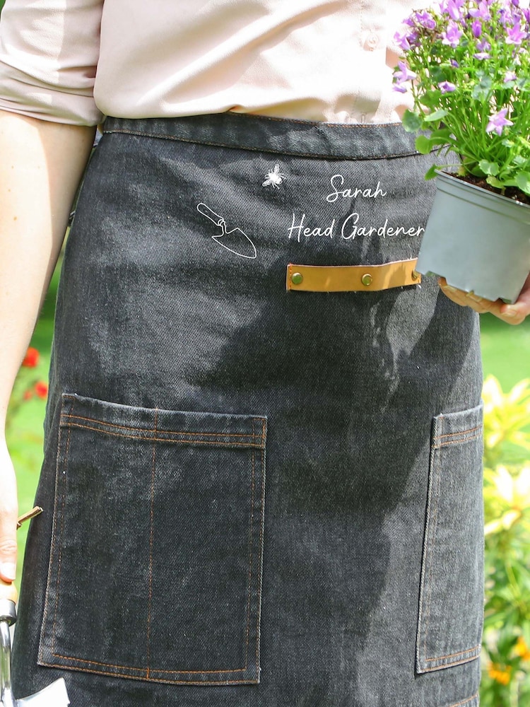 Head Gardener Black Canvas Half Apron by Dibor - Image 1 of 4