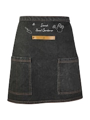 Head Gardener Black Canvas Half Apron by Dibor - Image 4 of 4