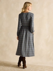 Joules Camille Khaki Green Midi Length Wrap Dress - Image 2 of 6