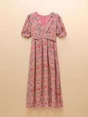Joules Hannah Pink Maxi Dress - Image 7 of 7