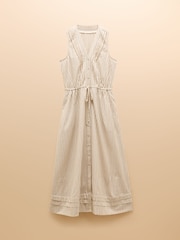 Joules Gracie Tan Brown Button Down Midi Dress - Image 10 of 10