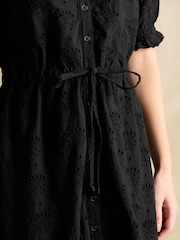 Черный - Платье миди с вышивкой ришелье Joules Juliana - Image 5 of 7
