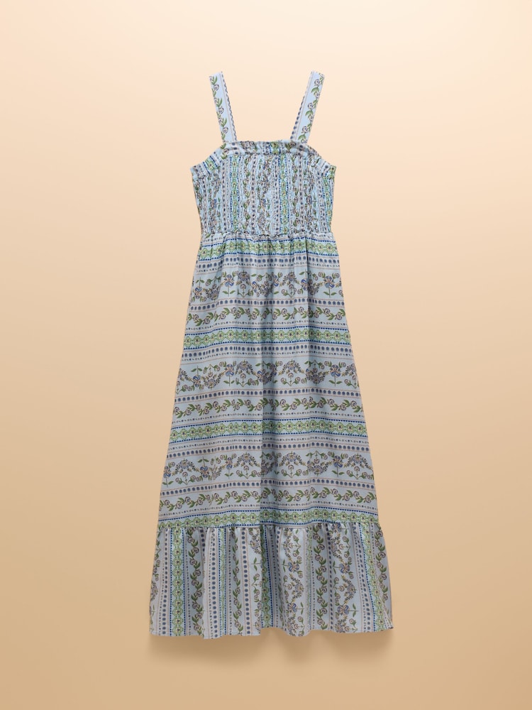 Joules Mabel Blue Smocked Sundress - Image 10 of 10