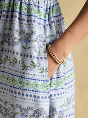 Joules Mabel Blue Smocked Sundress - Image 4 of 10
