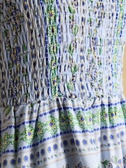 Joules Mabel Blue Smocked Sundress - Image 8 of 10