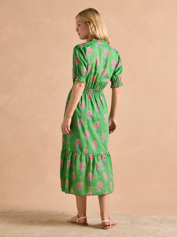 Joules Larissa Green Textured Sundress - Image 2 of 6