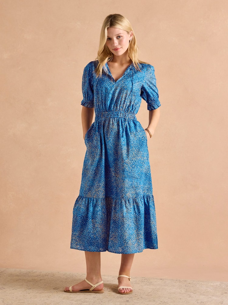 Joules Larissa Blue Textured Sundress - Image 1 of 1