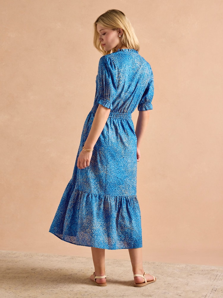 Joules Larissa Blue Textured Sundress - Image 2 of 8