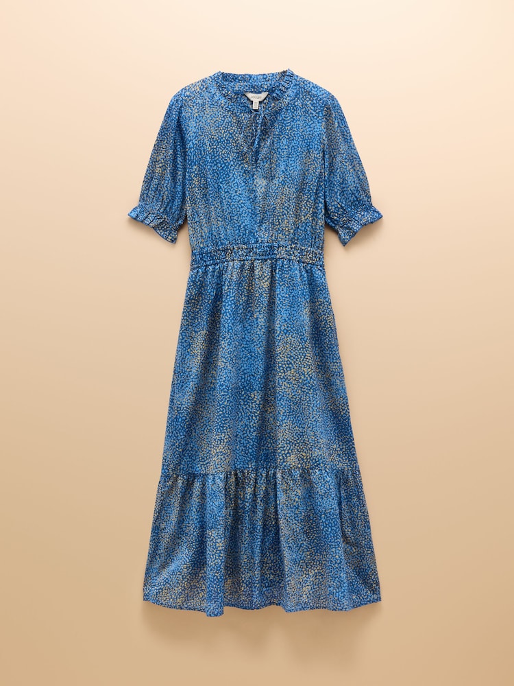 Joules Larissa Blue Textured Sundress - Image 8 of 8