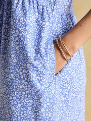 Joules Martha Blue Short Shirt Dress - Image 5 of 8