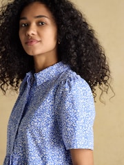Joules Martha Blue Short Shirt Dress - Image 6 of 8