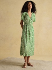 Joules Adele Green Wrap Dress - Image 1 of 8