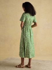 Joules Adele Green Wrap Dress - Image 2 of 8