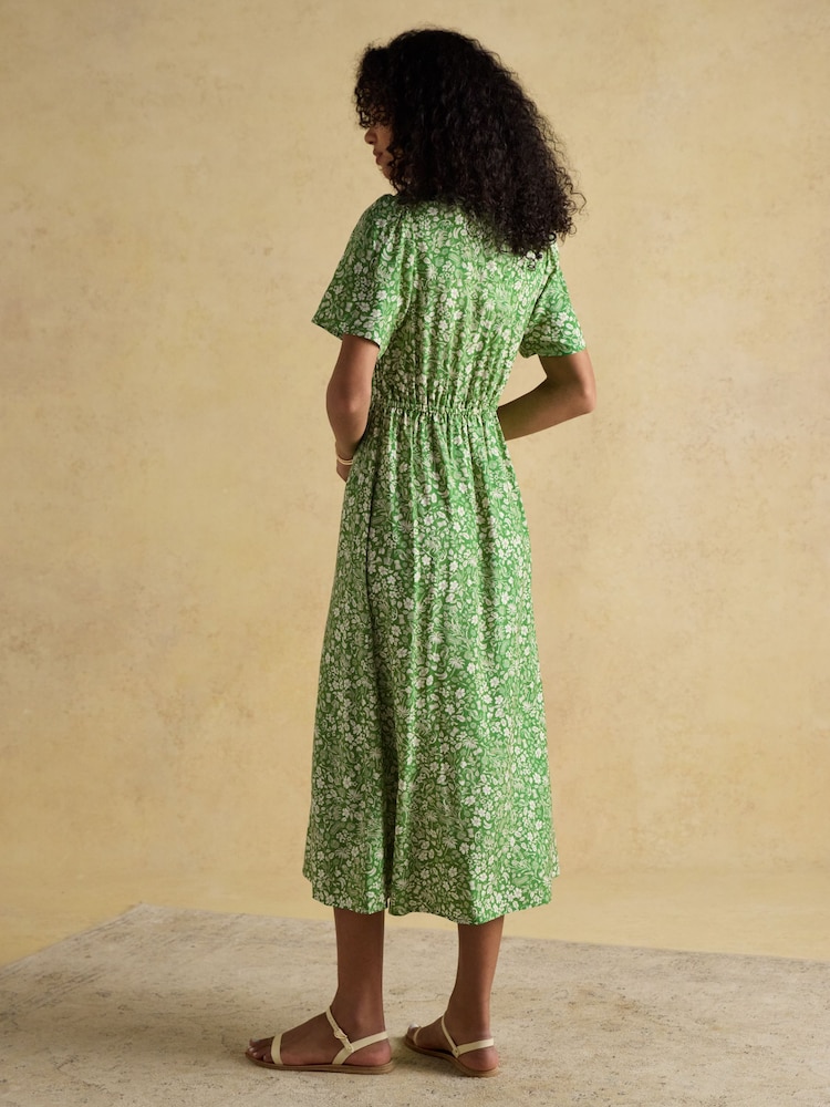 Joules Adele Green Wrap Dress - Image 2 of 8