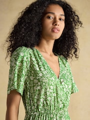 Joules Adele Green Wrap Dress - Image 3 of 8