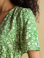Joules Adele Green Wrap Dress - Image 7 of 8