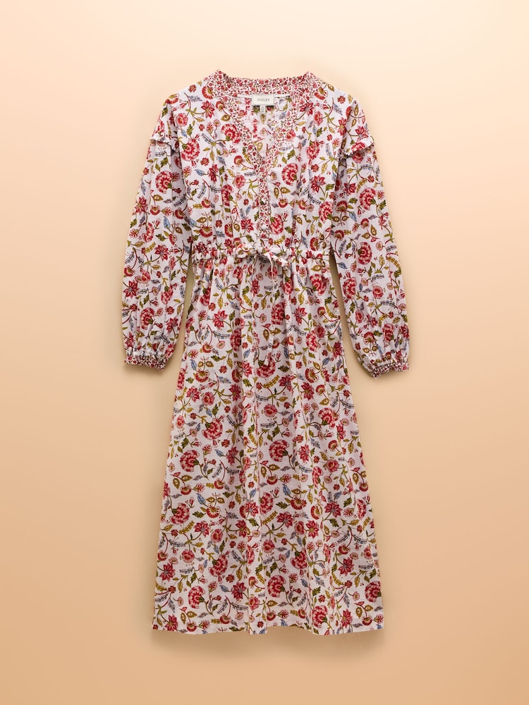 Joules Elise Long Sleeve Cotton Midi Dress - Imagen 10 de 10