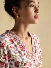 Joules Elise Long Sleeve Cotton Midi Dress - Imagen 3 de 10