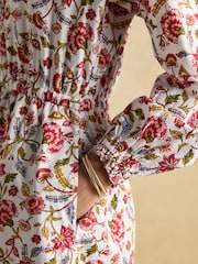 Joules Elise Long Sleeve Cotton Midi Dress - Imagen 4 de 10