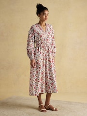 Joules Elise Long Sleeve Cotton Midi Dress - Imagen 5 de 10