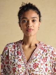 Joules Elise Long Sleeve Cotton Midi Dress - Imagen 9 de 10