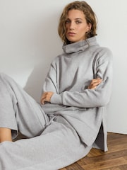 Reiss Hattie Cotton-Blend Roll-Neck Lounge Top - Bilde 1 av 7