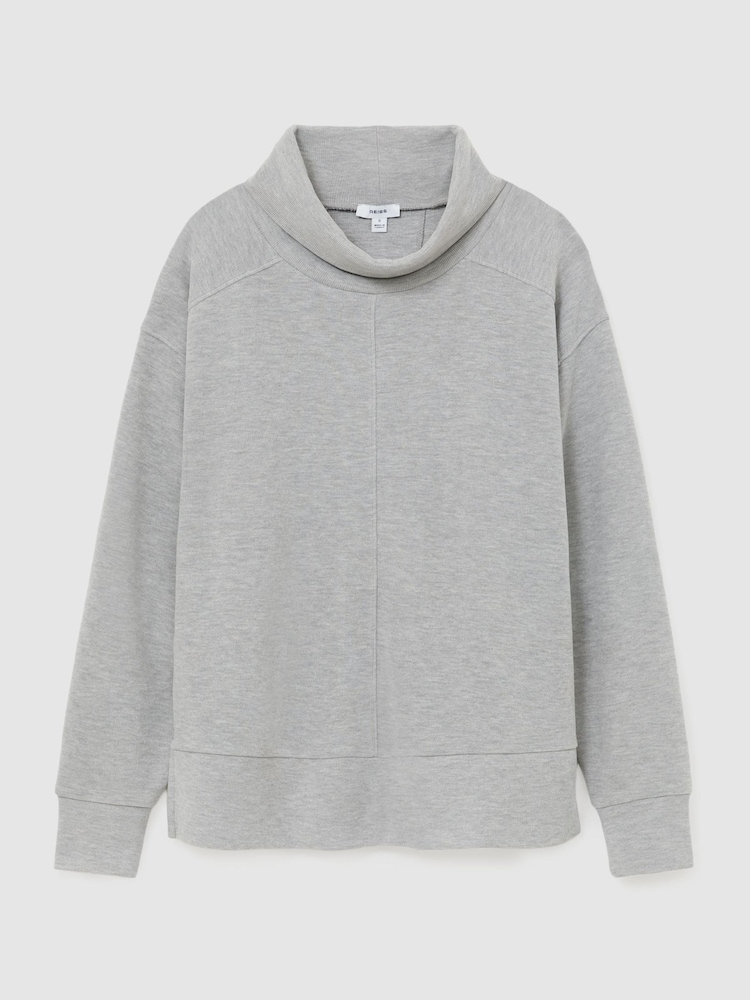 Reiss Hattie Cotton-Blend Roll-Neck Lounge Top - Bilde 2 av 7