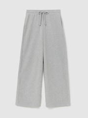 Grey Marl - Reiss Hattie Cotton-Blend Wide-Leg Drawstring Joggers - Bilde 2 av 6