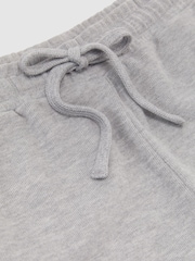 Grey Marl - Reiss Hattie Cotton-Blend Wide-Leg Drawstring Joggers - Bilde 6 av 6
