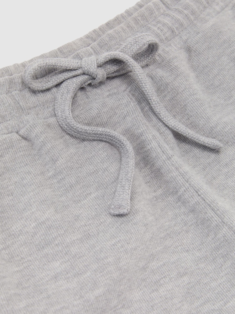 Grey Marl - Reiss Hattie Cotton-Blend Wide-Leg Drawstring Joggers - Bilde 6 av 6