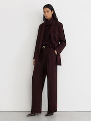 Reiss Chocolate Taylor Patent Leather Pointed-Toe Stiletto Court Shoes - Image 5 of 7